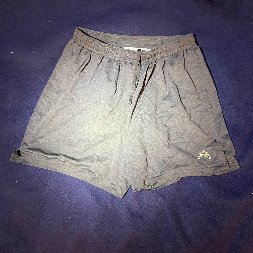 Tracksmith grey session shorts. Size medium